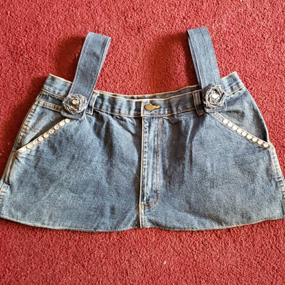 Retro blue jeans handbag
